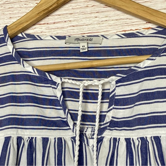 Madewell Peasant Top in Shea Stripe Sz XS - Picture 9 of 15